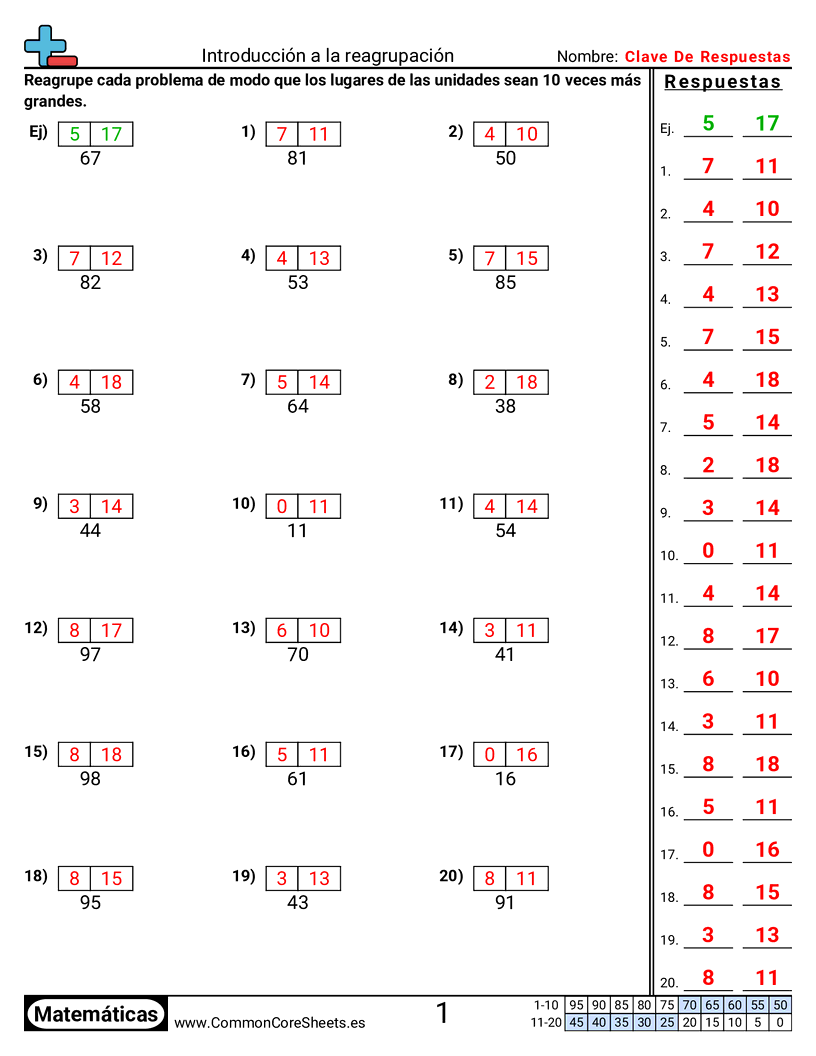 Ejercicios  de resta - Introducción a la reagrupación worksheet